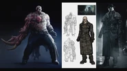 Concept art for the T-00 in the Resident Evil 2 remake