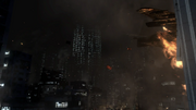 Resident Evil 6 - Quad Tower from the highway