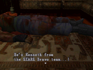 If the player examine Kenneth's body, this scene occurs