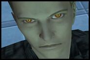 Close-up of Wesker's eyes