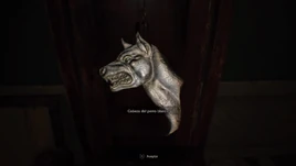 Cabeza del perro blanco