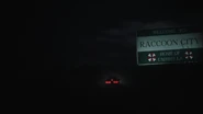 Leon Scott Kennedy and Claire Redfield drive into Raccoon City.