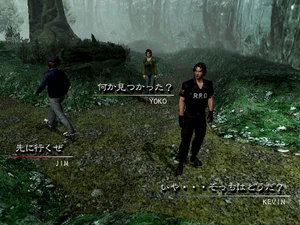A screenshot of "Flashback", released in 2002. While shown heavily in promotions, this level would be cut from the game, and appear instead in 2004's "Outbreak File #2".
