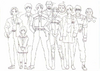 BIOHAZARD 1.5 concept artwork - early character height chart version 2