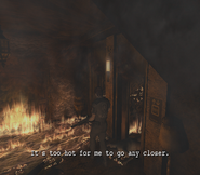 Resident Evil Outbreak - Hellfire Lounge stairs examine 3