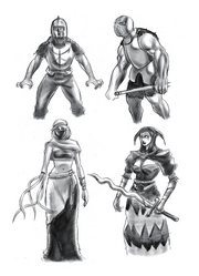 Resident Evil 4 Digital Archives - Ganados - Initial Concepts - Female Veiled Zealots - P