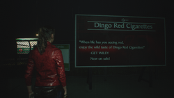 Dingo Red Cigarettes board