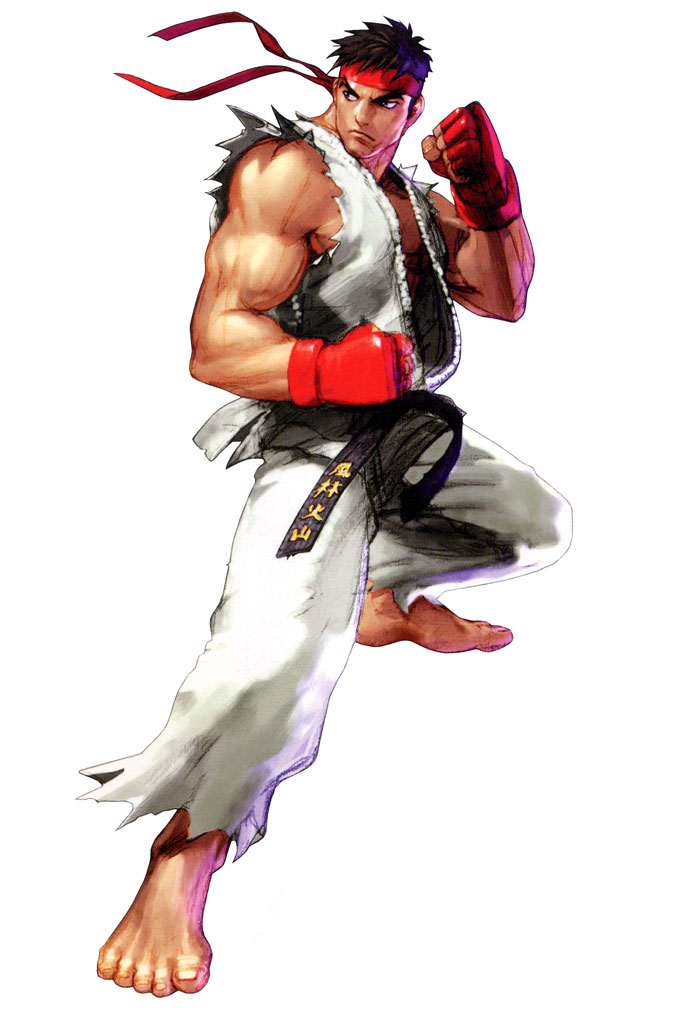 ryu and evil ryu (street fighter and 1 more) drawn by kazumichi