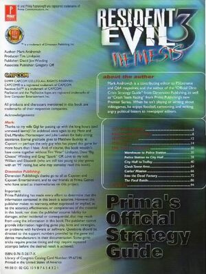 Resident Evil Nemesis Prima's Official Strategy Guide (1)