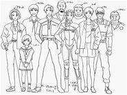 The cast of RE 1.5 (Annette, Sherry, William, Leon, Marvin, Elza, John, Ada, Roy and Chief Irons)