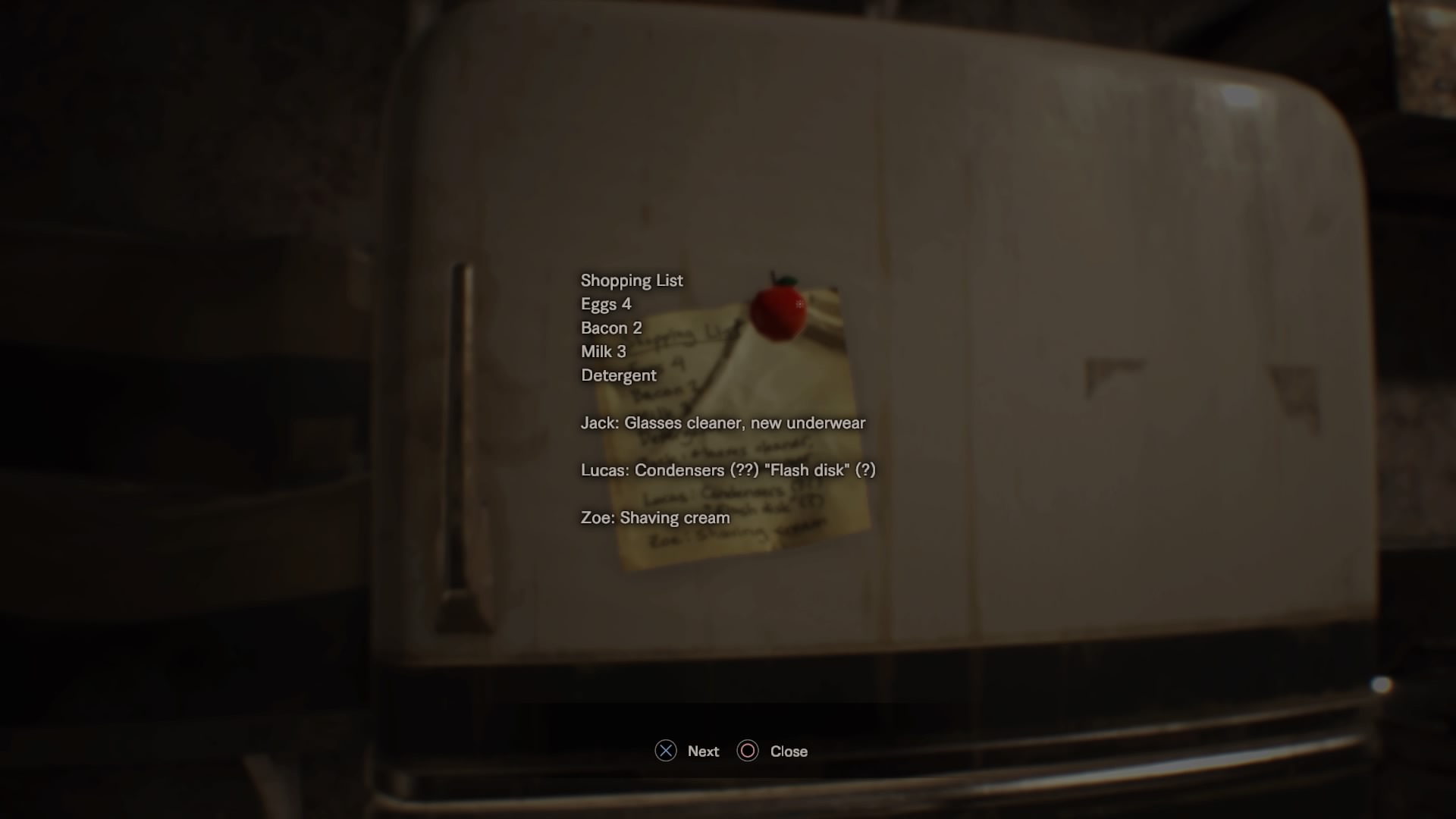 Refrigerator Note Resident Evil Wiki Fandom
