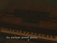 An Antique grand piano.