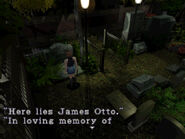 "Here lies James Otto". In loving memory of his family.