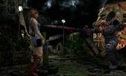 Resident Evil 3 Nemesis attacking Jill