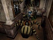 A Web Spinner attacking Jill in RE 3