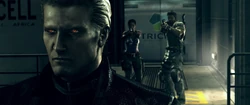 Redfield e Sheva tentam render Wesker.