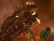 Chris being grab by Wesker.