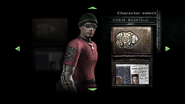 Chris' "Casual" costume on the character select screen.