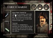 Enrico's card in Resident Evil: The Board Game.