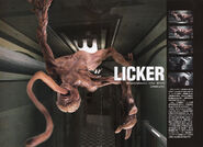 Licker sculpture by Kenzo Okamoto as featured in RESEARCH ON BIOHAZARD 2 final edition