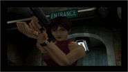 Ada's first appearance. Note the way she aims her gun; a tactic used by Chinese Special Forces.