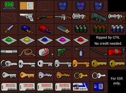 Inventory icons of all the items in the game.