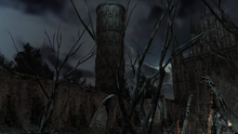 Resident Evil 4 Tower and Cathedral seen from below