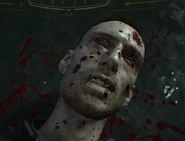 Lucas Baker después del disparo, momentos antes de transformarse