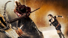 Alice fighting the Axeman (Executioner Majini)