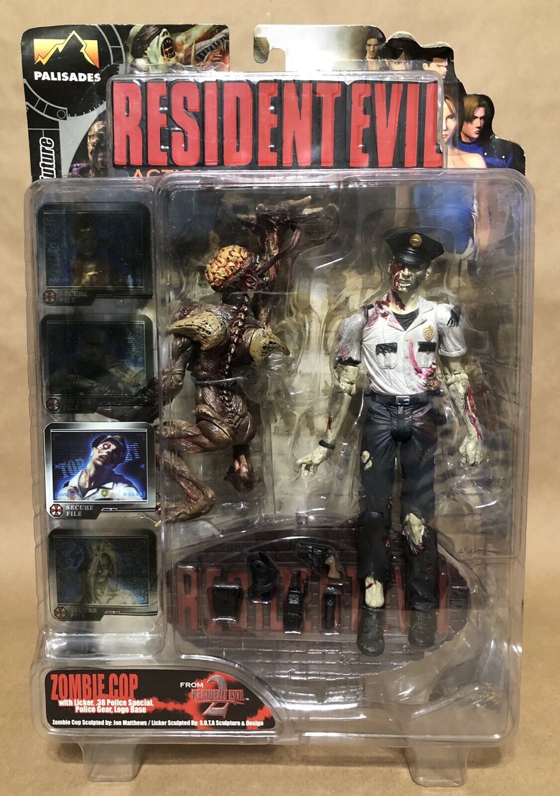 Action Figure Claire Redfield E Zombie Cop Resident Evil 2