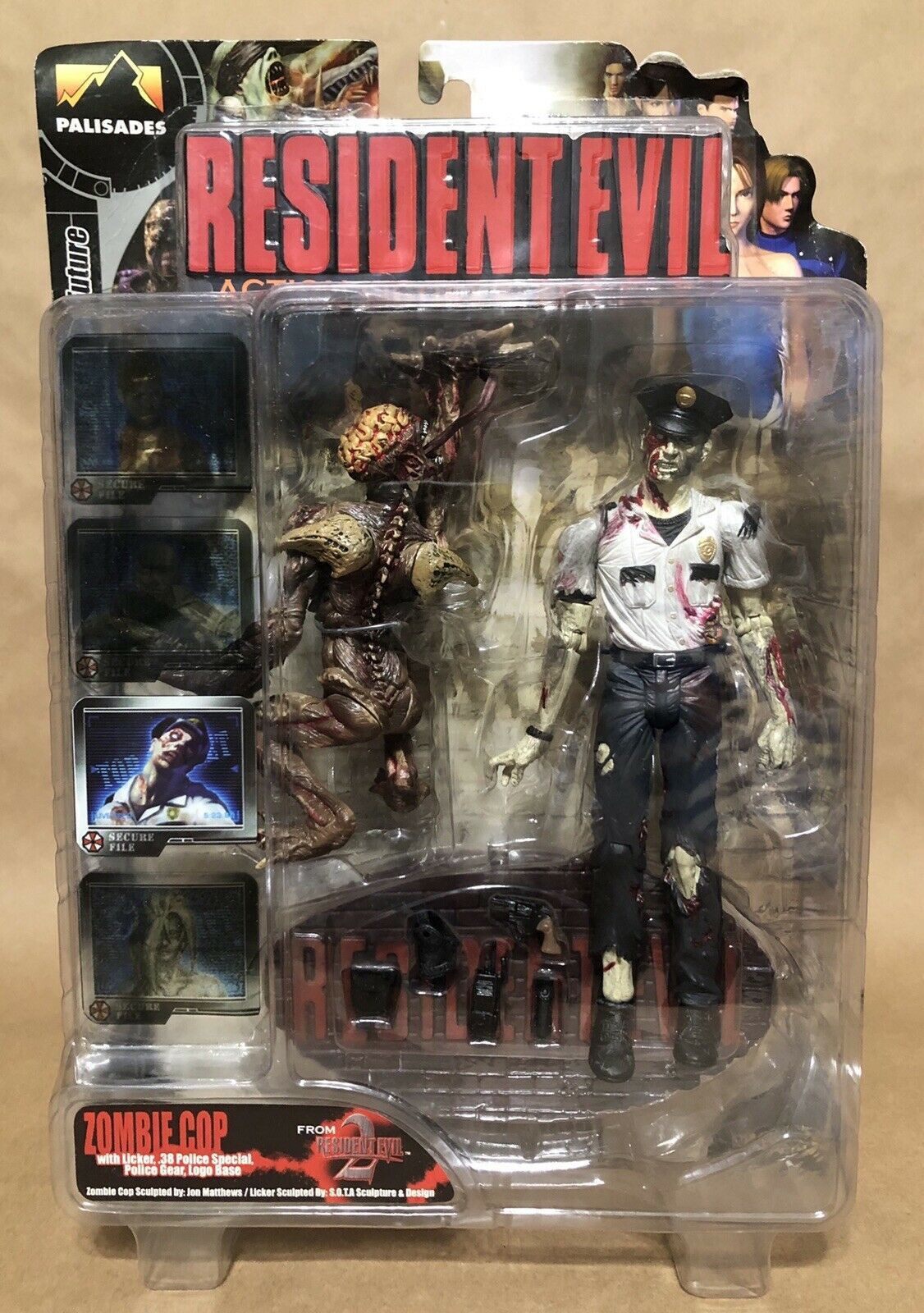 Palisades Resident Evil Series 2 Zombie Cop Figure Loose Rare Christmas