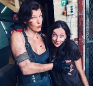 Hodgson with Milla Jovovich