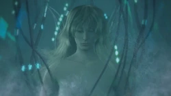 Alexia durante il suo sonno criogenico.