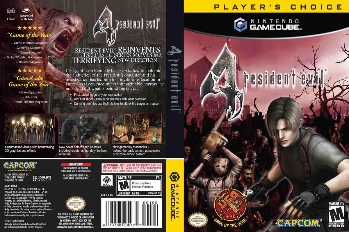 Resident Evil 4 GameCube manual, Resident Evil Wiki