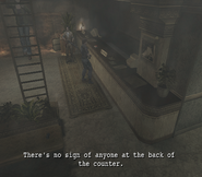 Resident Evil Outbreak - Hellfire Apple Inn front lobby examine 2