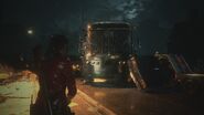 Outsided of the bus in Resident Evil 2 remake.