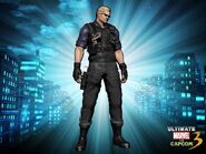 Uniforme S.T.A.R.S. de Wesker em Ultimate Marvel vs Capcom (DLC - Villain Costume Pack).