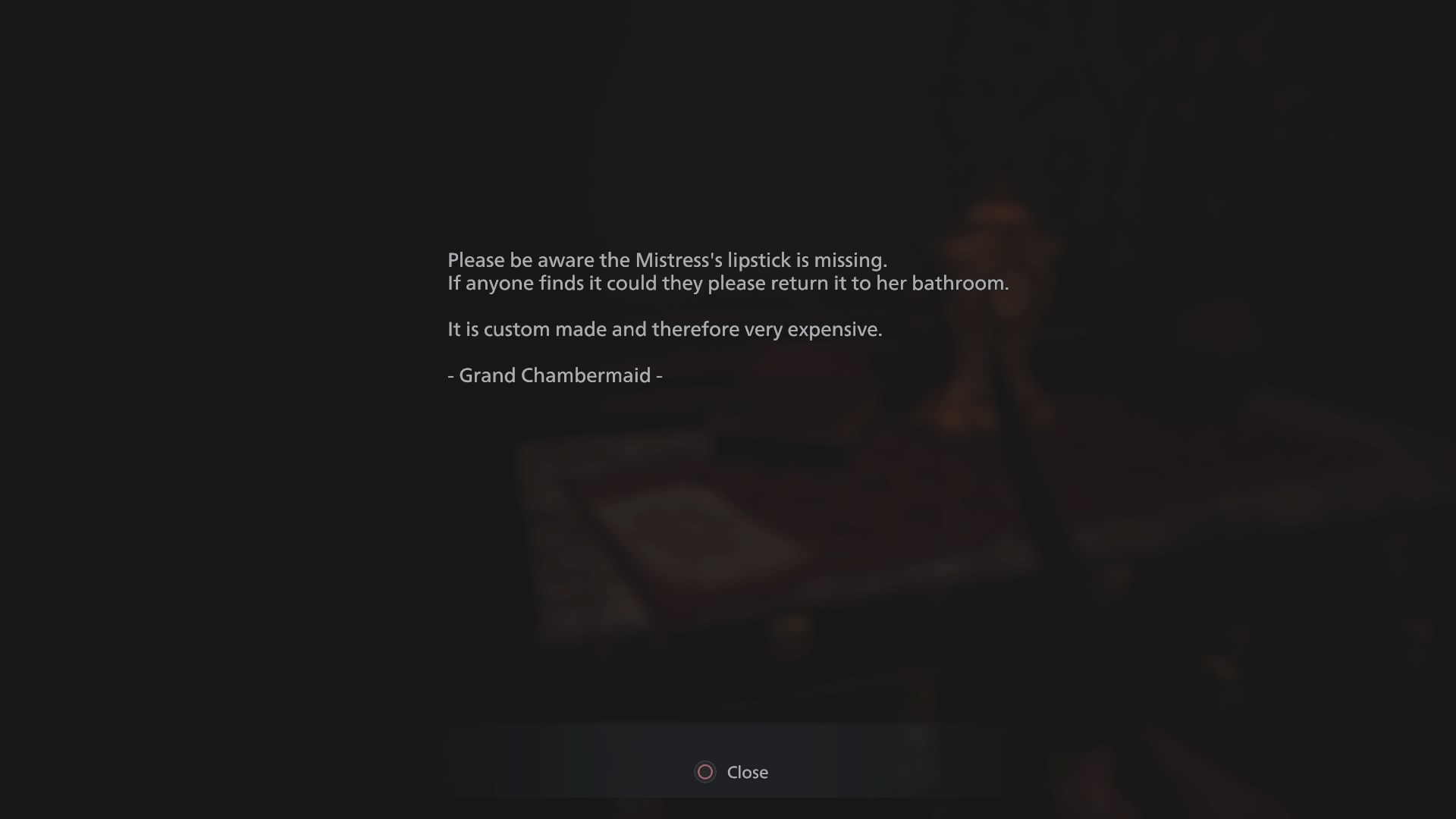 Grand Chambermaid's Notice | Resident Evil Wiki | Fandom