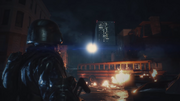 HUNK prepares to leave Raccoon City RE2 remake