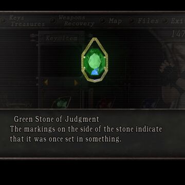 Green Stone Of Judgement Resident Evil Wiki Fandom