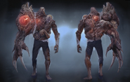 William Birkin's second form Resident Evil 2 remake concept art.