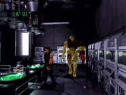 El Gold Tyrant atacando a Chris.