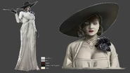 Concept art de Lady Dimitrescu.
