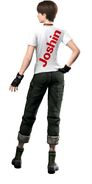 Rebecca's "Joshin Denki" t-shirt costume (back).