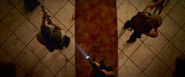 Richard, Chris and Wesker enter the Spencer Mansion.