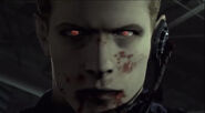 Wesker's eyes glows red
