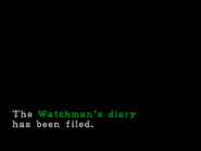 RE2 Watchman's diary 10