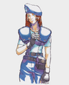 Early Jill artwork used in the original game's Japanese manual.
