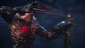 Leon vs. mutant Glenn Arias