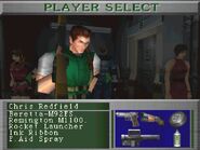 Chris in Resident Evil 2's Extreme Battle.